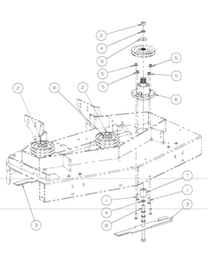 Spindle Assembly 48-Inch Diagram and Parts List for H1748 55AI4HPS050-WAM Cub Cadet Lawn Mower